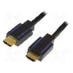 Cablu HDMI - HDMI, din ambele parţi, HDMI mufa, 1.8m, negru, LOGILINK - CHB004