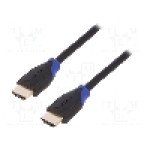 Cablu HDMI - HDMI, din ambele parţi, HDMI mufa, 1m, {{Culoare izolaţie}}, LOGILINK - CH0061