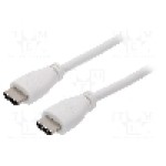 Cablu HDMI - HDMI, din ambele parţi, HDMI mufa, 1m, alb, RASPBERRY PI - KAB-07041