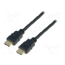 Cablu HDMI - HDMI, din ambele parţi, HDMI mufa, 1m, negru, ASSMANN - AK-330107-010-S