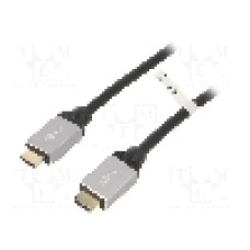 Cablu HDMI - HDMI, din ambele parţi, HDMI mufa, 1m, negru, Goobay - 75053