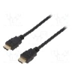 Cablu HDMI - HDMI, din ambele parţi, HDMI mufa, 1m, negru, LOGILINK - CH0077