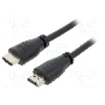 Cablu HDMI - HDMI, din ambele parţi, HDMI mufa, 1m, negru, RASPBERRY PI - KAB-06958