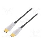 Cablu HDMI - HDMI, din ambele parţi, HDMI mufa, 20m, negru, Goobay - 59806