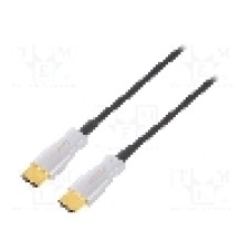 Cablu HDMI - HDMI, din ambele parţi, HDMI mufa, 20m, negru, Goobay - 59806
