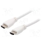 Cablu HDMI - HDMI, din ambele parţi, HDMI mufa, 2m, alb, RASPBERRY PI - KAB-07040