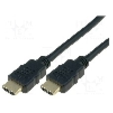Cablu HDMI - HDMI, din ambele parţi, HDMI mufa, 2m, negru, ASSMANN - AK-330107-020-S