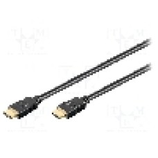 Cablu HDMI - HDMI, din ambele parţi, HDMI mufa, 2m, negru, Goobay - 51820