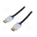 Cablu HDMI - HDMI, din ambele parţi, HDMI mufa, 2m, negru, LOGILINK - BHAA20