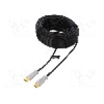 Cablu HDMI - HDMI, din ambele parţi, HDMI mufa, 30m, negru, Goobay - 59807