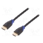 Cablu HDMI - HDMI, din ambele parţi, HDMI mufa, 3m, {{Culoare izolaţie}}, LOGILINK - CH0063
