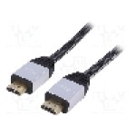 Cablu HDMI - HDMI, din ambele parţi, HDMI mufa, 3m, negru, AKYGA - AK-HD-30P
