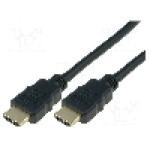 Cablu HDMI - HDMI, din ambele parţi, HDMI mufa, 3m, negru, ASSMANN - AK-330107-030-S