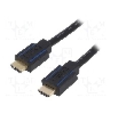 Cablu HDMI - HDMI, din ambele parţi, HDMI mufa, 3m, negru, LOGILINK - CHB005
