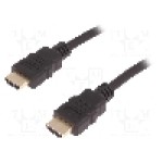 Cablu HDMI - HDMI, din ambele parţi, HDMI mufa, 3m, negru, QOLTEC - 50406