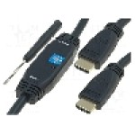 Cablu HDMI - HDMI, din ambele parţi, HDMI mufa, 40m, negru, ASSMANN - AK-330105-400-S