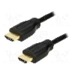 Cablu HDMI - HDMI, din ambele parţi, HDMI mufa, 500mm, negru, LOGILINK - CH0005