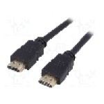 Cablu HDMI - HDMI, din ambele parţi, HDMI mufa, 5m, negru, AKYGA - AK-HD-50A