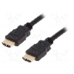 Cablu HDMI - HDMI, din ambele parţi, HDMI mufa, 7.5m, negru, Goobay - 38520