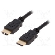 Cablu HDMI - HDMI, din ambele parţi, HDMI mufa, 7.5m, negru, Goobay - 38520