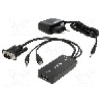 Cablu HDMI - VGA, D-Sub 15pin HD mufa, HDMI soclu, Jack 3,5mm 3pin mufa, {{Lungime cablu}}, negru, LOGILINK - CV0058