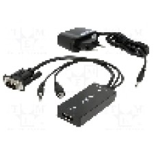 Cablu HDMI - VGA, D-Sub 15pin HD mufa, HDMI soclu, Jack 3,5mm 3pin mufa, {{Lungime cablu}}, negru, LOGILINK - CV0058