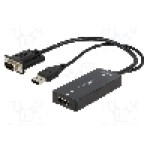 Cablu HDMI - VGA, D-Sub 15pin HD mufa, HDMI soclu, USB A mufa, {{Lungime cablu}}, negru, LOGILINK - CV0060