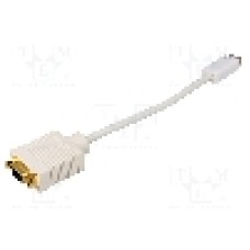 Cablu {{Tip cablu de conectare}}, D-Sub 15pin HD soclu, DVI mini mufa, {{Lungime cablu}}, {{Culoare izolaţie}}, Goobay - 51744