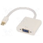 Cablu {{Tip cablu de conectare}}, D-Sub 15pin HD soclu, mini DisplayPort mufa, 0.15m, {{Culoare izolaţie}}, ASSMANN - AK-340407-001-W