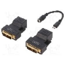 Cablu {{Tip cablu de conectare}}, DVI-D (24+1) mufa, RJ45 soclu, {{Lungime cablu}}, {{Culoare izolaţie}}, DIGITUS - DS-54101