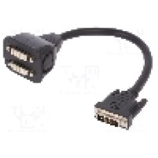 Cablu {{Tip cablu de conectare}}, DVI-I (24+5) mufa, DVI-I (24+5) soclu x2, 200mm, negru, ASSMANN - AK-320401-002-S