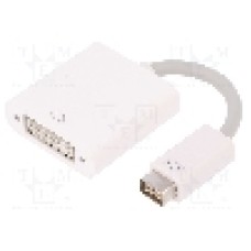 Cablu {{Tip cablu de conectare}}, DVI-I (24+5) soclu, DVI mini mufa, 170mm, {{Culoare izolaţie}}, QOLTEC - 50517