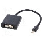 Cablu {{Tip cablu de conectare}}, DVI-I (24+5) soclu, mini DisplayPort mufa, 0.15m, {{Culoare izolaţie}}, AKYGA - AK-AD-37