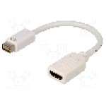 Cablu {{Tip cablu de conectare}}, DVI mini mufa, HDMI soclu, {{Lungime cablu}}, {{Culoare izolaţie}}, Goobay - 51745