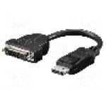 Cablu {{Tip cablu de conectare}}, DisplayPort mufa, DVI-D (24+1) soclu, 0.2m, {{Culoare izolaţie}}, Goobay - 69873