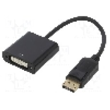 Cablu {{Tip cablu de conectare}}, DisplayPort mufa, DVI-I (24+5) soclu, 0.2m, {{Culoare izolaţie}}, AKYGA - AK-AD-58