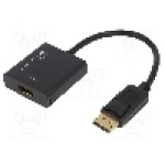 Cablu {{Tip cablu de conectare}}, DisplayPort mufa, HDMI soclu, 200mm, {{Culoare izolaţie}}, EDNET - 84517