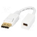 Cablu {{Tip cablu de conectare}}, DisplayPort mufa, mini DisplayPort soclu, {{Lungime cablu}}, {{Culoare izolaţie}}, LOGILINK - CV0040