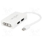 Cablu {{Tip cablu de conectare}}, DisplayPort soclu, DVI-D (24+1) soclu, HDMI soclu, mini DisplayPort mufa, {{Lungime cablu}}, {{Culoare izolaţie}}, LOGILINK - CV0045
