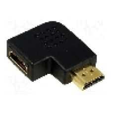 Cablu {{Tip cablu de conectare}}, HDMI mufa 90°, HDMI soclu, {{Lungime cablu}}, {{Culoare izolaţie}}, LOGILINK - AH0008