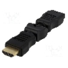 Cablu {{Tip cablu de conectare}}, HDMI mufa, HDMI mufa mobila 360°, {{Lungime cablu}}, {{Culoare izolaţie}}, LOGILINK - AH0012