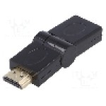 Cablu {{Tip cablu de conectare}}, HDMI mufa, HDMI mufa mobila ±90°, {{Lungime cablu}}, {{Culoare izolaţie}}, AKYGA - AK-AD-40