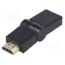 Cablu {{Tip cablu de conectare}}, HDMI mufa, HDMI mufa mobila ±90°, {{Lungime cablu}}, {{Culoare izolaţie}}, AKYGA - AK-AD-40