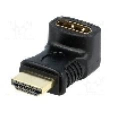 Cablu {{Tip cablu de conectare}}, HDMI mufa, HDMI soclu 270°, {{Lungime cablu}}, {{Culoare izolaţie}}, Goobay - 68782