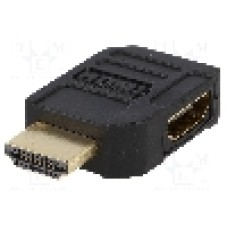 Cablu {{Tip cablu de conectare}}, HDMI mufa, HDMI soclu 90°, {{Lungime cablu}}, {{Culoare izolaţie}}, Goobay - 51724