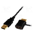 Cablu {{Tip cablu de conectare}}, HDMI mufa, HDMI soclu, USB A mufa, 0.5m, bej-alb, negru, LOGILINK - CH0081