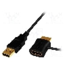Cablu {{Tip cablu de conectare}}, HDMI mufa, HDMI soclu, USB A mufa, 0.5m, bej-alb, negru, LOGILINK - CH0081