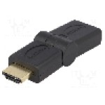 Cablu {{Tip cablu de conectare}}, HDMI mufa, HDMI soclu mobila ±90°, {{Lungime cablu}}, {{Culoare izolaţie}}, LOGILINK - AH0011