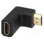 Cablu {{Tip cablu de conectare}}, HDMI soclu, HDMI soclu 90°, {{Lungime cablu}}, {{Culoare izolaţie}}, LOGILINK - AH0005