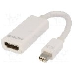 Cablu {{Tip cablu de conectare}}, HDMI soclu, mini DisplayPort mufa, 0.15m, {{Culoare izolaţie}}, ASSMANN - AK-340404-001-W